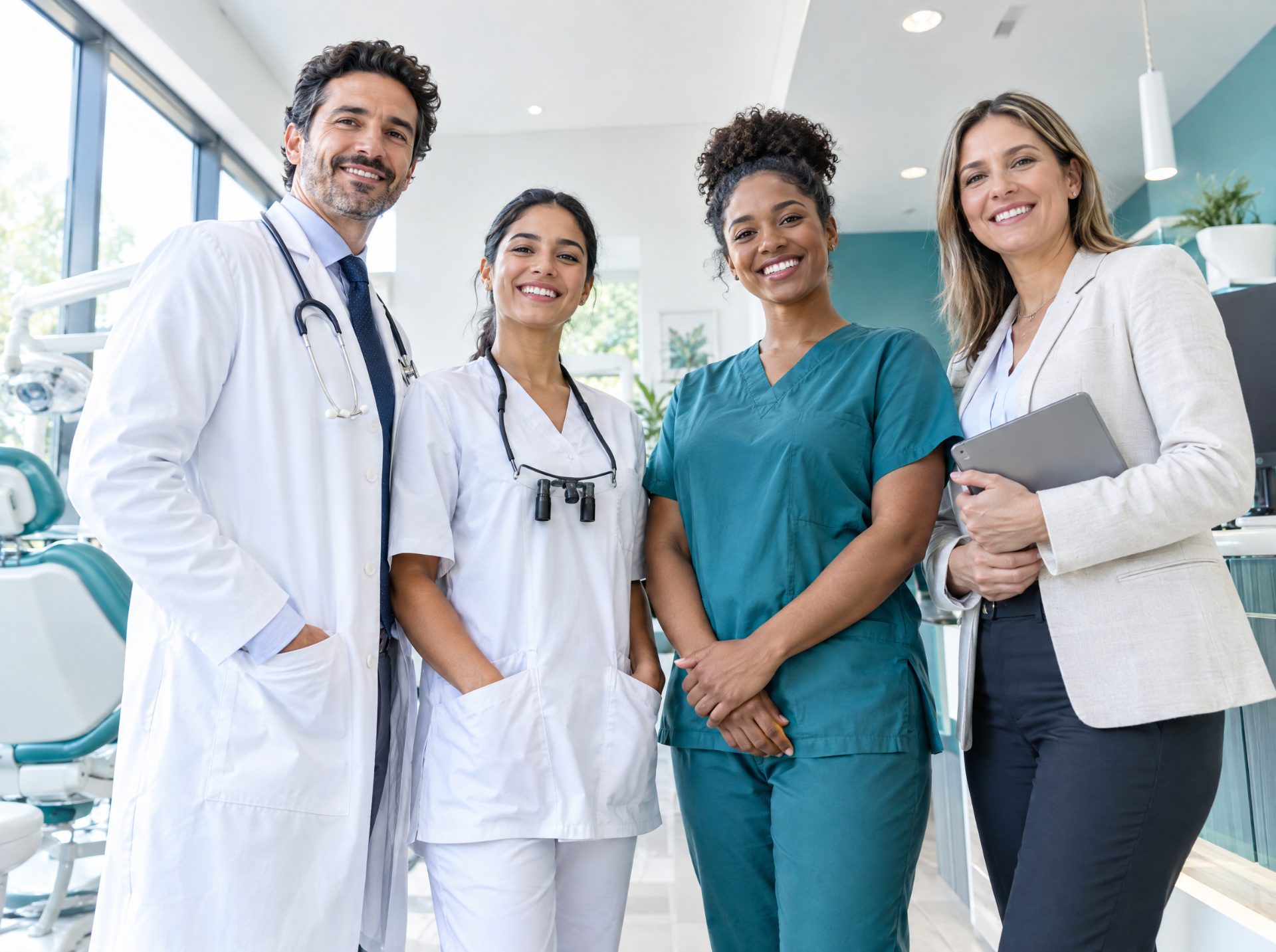 Healthcare team in a modern clinic